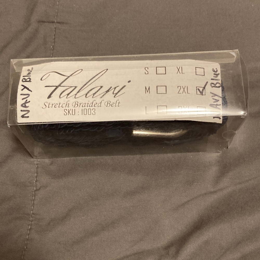Falari Navy Blue Braided Belt 2XL
